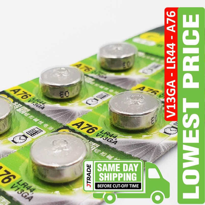 1PCS GP Original Button Cell Coin Cell Battery A76 LR44 V13GA Calculator Battery Watch Battery