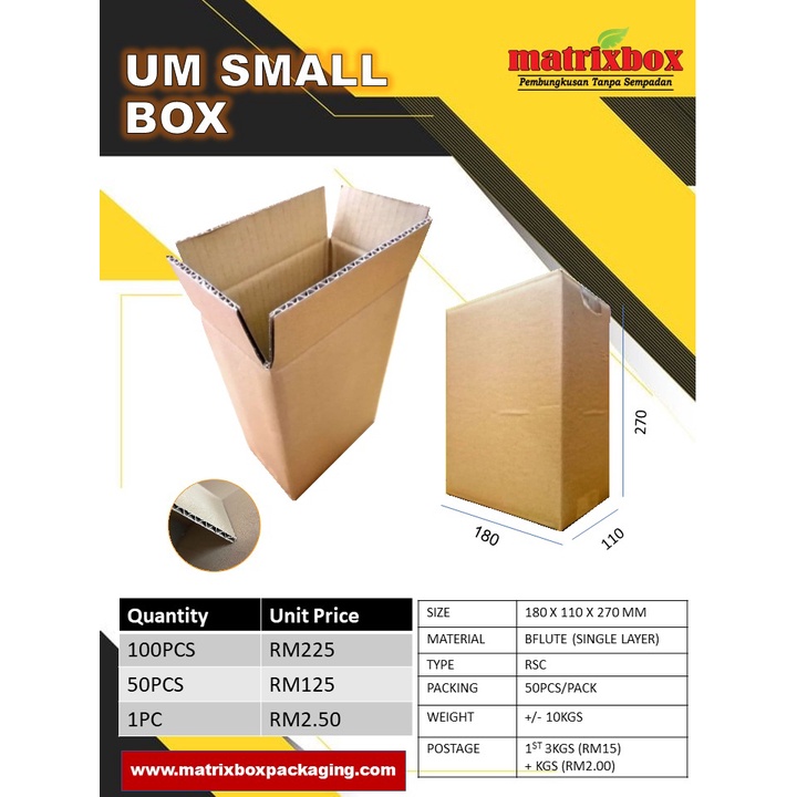 SMALL UM BOX (50PCS) | Shopee Malaysia