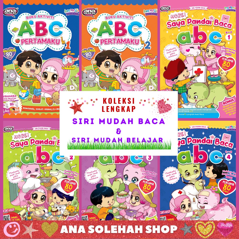 KOLEKSI LENGKAP SIRI MUDAH BACA ABC & MUDAH BELAJAR ANA MUSLIM (123 ...