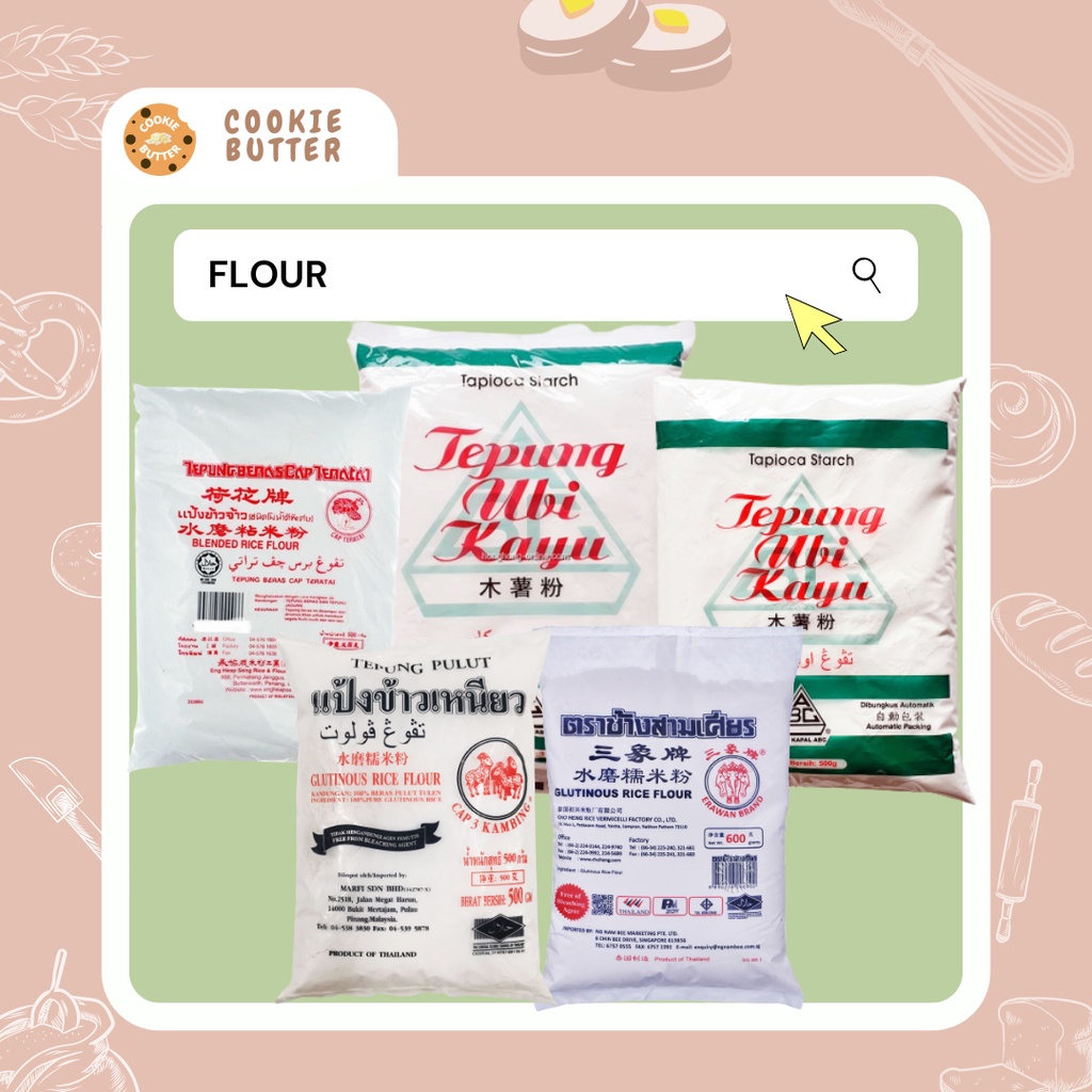 Tepung Beras Cap Teratai/Rice Flour水磨粘米粉/Erawan Glutinous Rice Flour ...