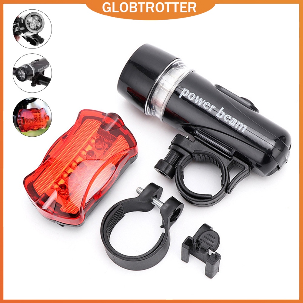 Globetrotter Waterproof Bicycle Front Rear Tail Light Set Road MTB