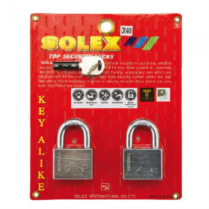 SOLEX Key Alike System Padlock 40mm x 2 Pcs | Shopee Malaysia