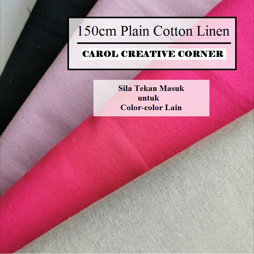 150cm PLAIN Cotton LINEN (Part 2) | Shopee Malaysia