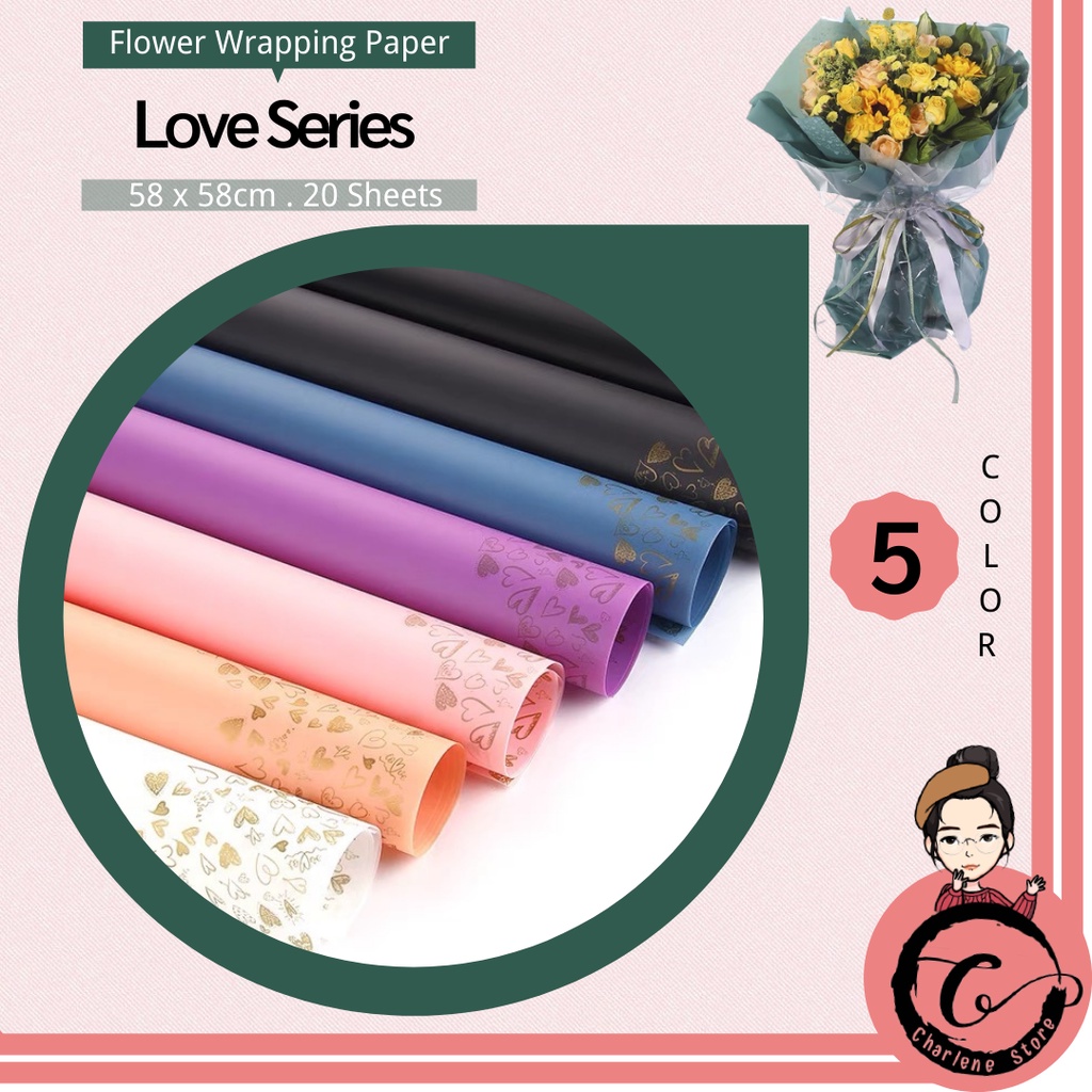 [20 Sheets] 58x58CM MINILOVE Waterproof Flower Wrapping Paper Bouquet ...