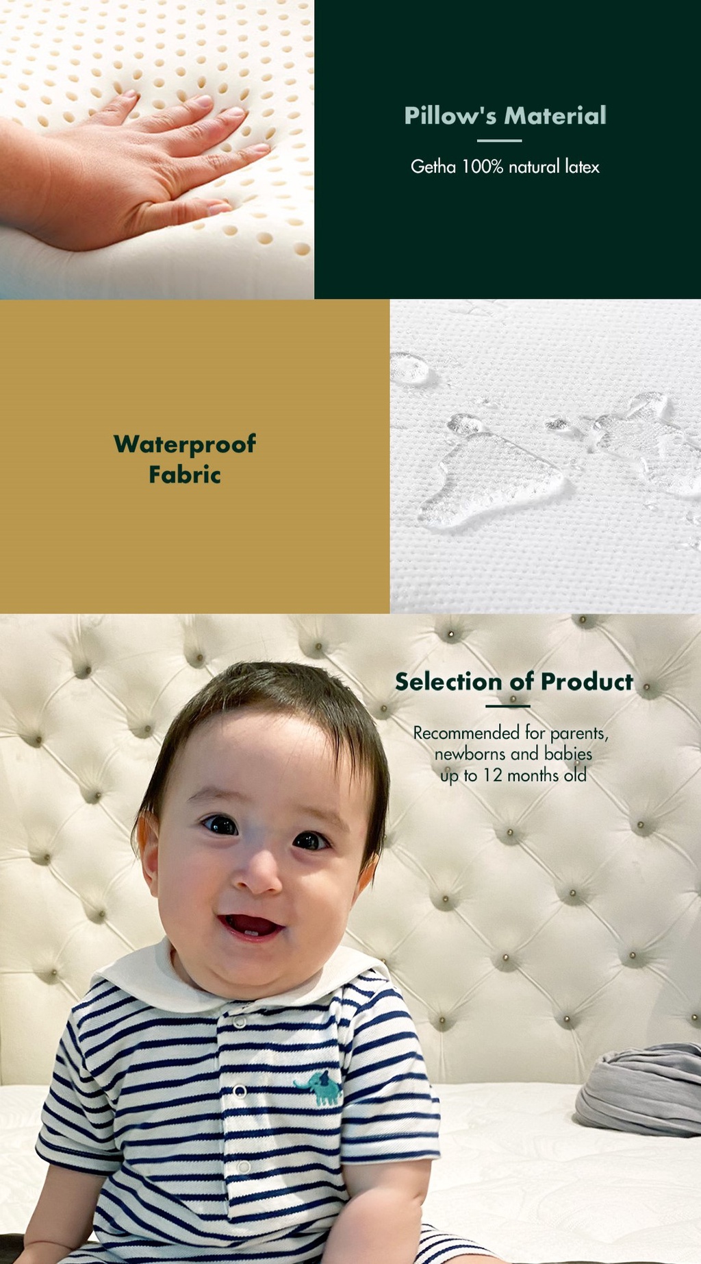 Getha Nursing Natural Latex Pillow (Newborn and above) Shopee Malaysia