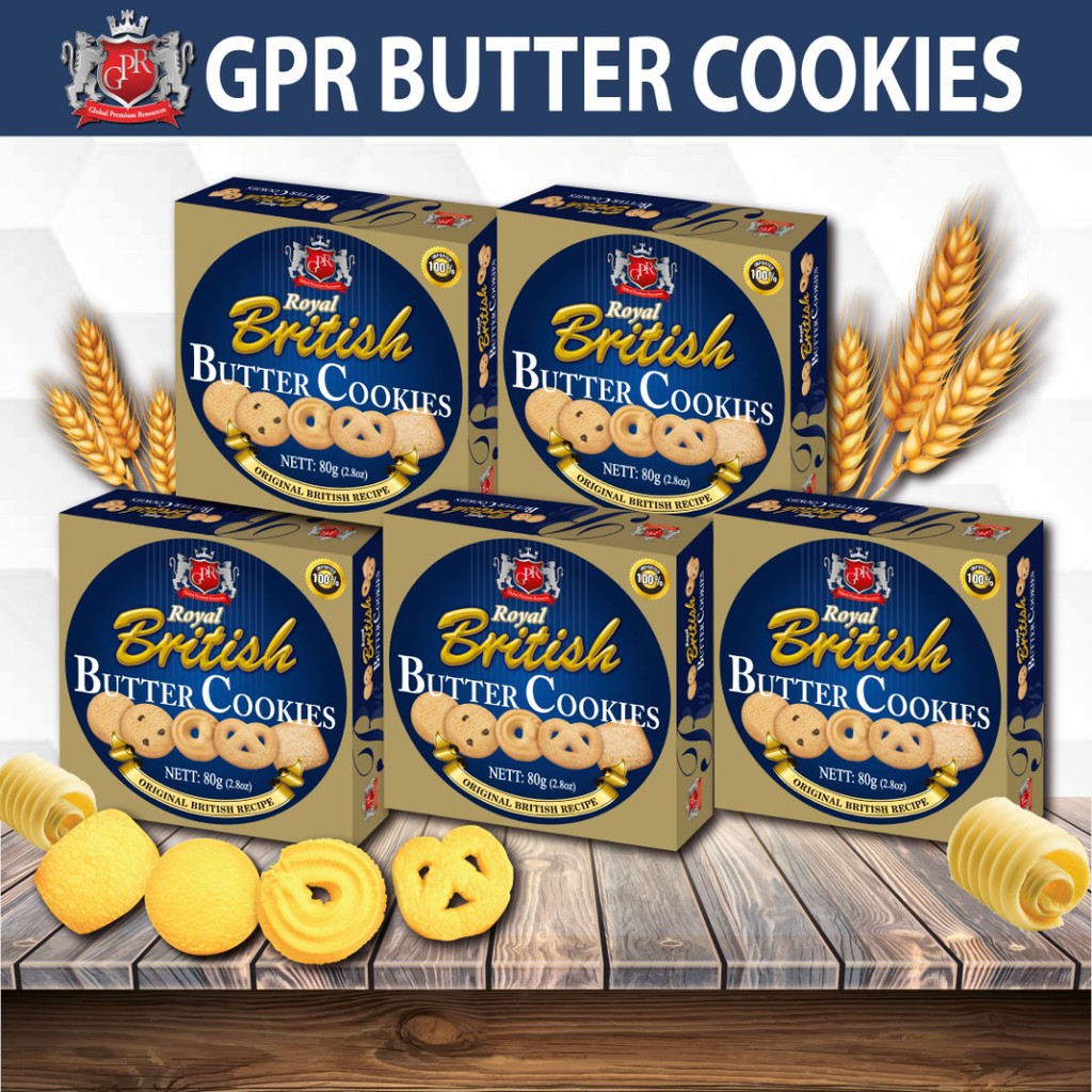 GPR Set Royal British Butter Cookies (80g box x 5 pcs) Shopee Malaysia