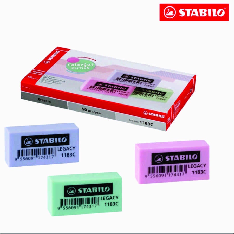 【READY STOCK】Stabilo Legacy Eraser 1183 / 1183C Rubber / Pemadam Office ...
