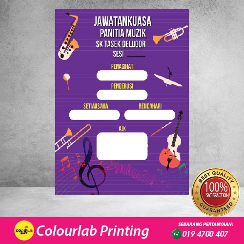 Carta Panitia muzik sekolah rendah dan menengah | Shopee Malaysia