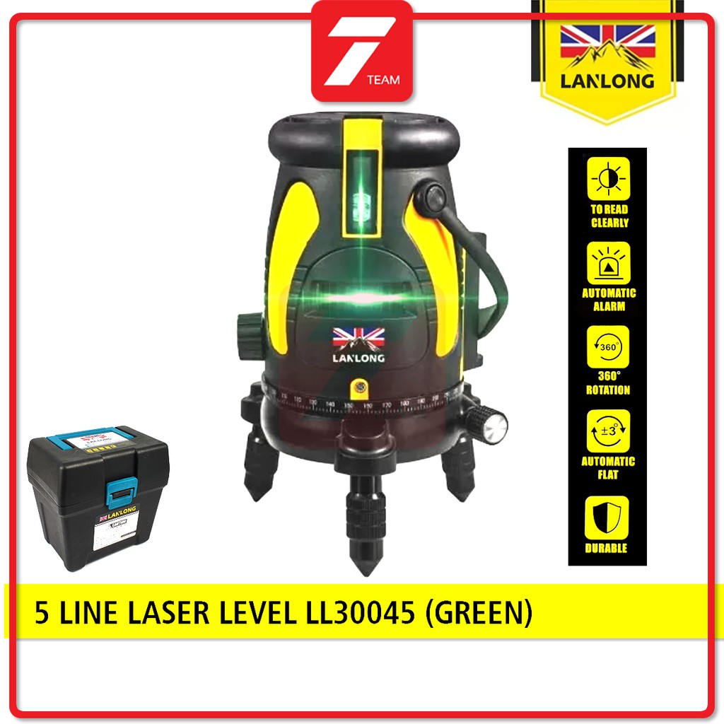 LANLONG 5 Line LASER LEVEL (Green Light) LL30045 Shopee Malaysia