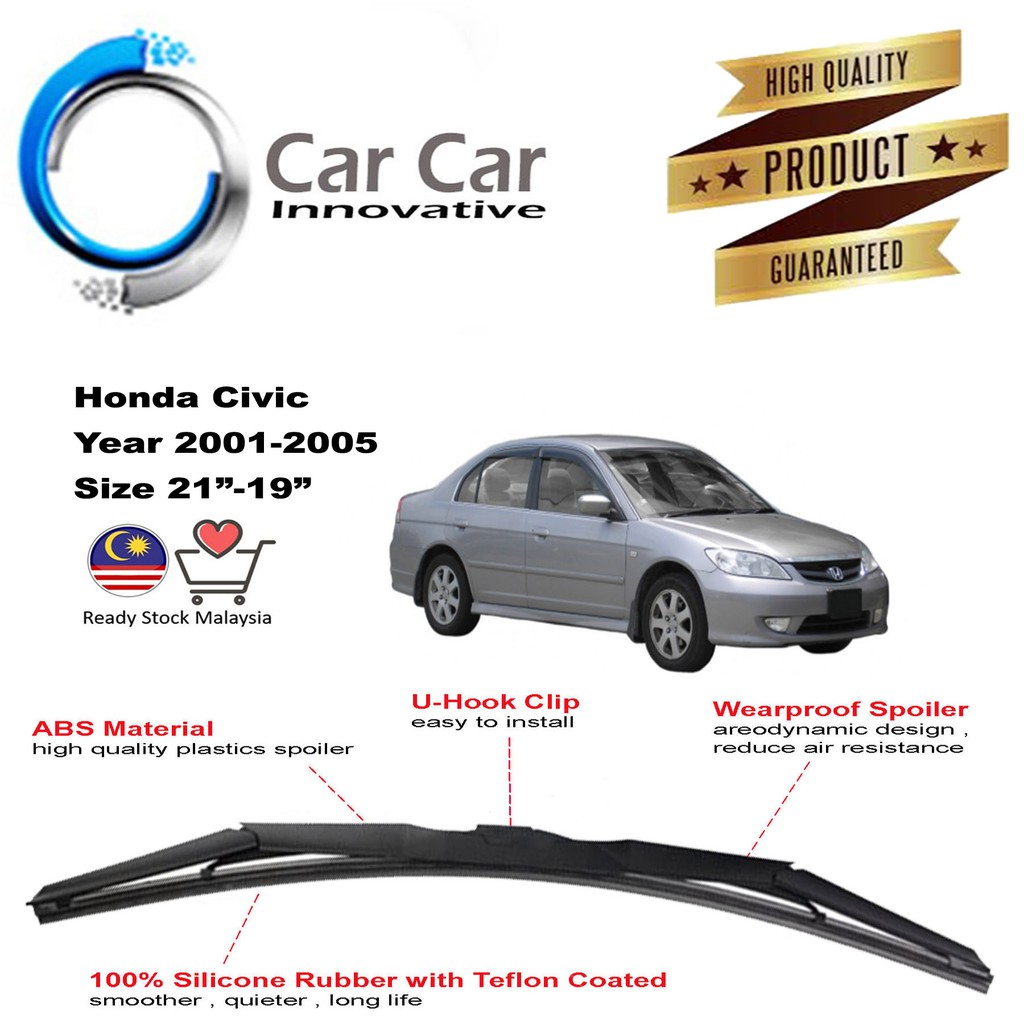 2005 honda civic on sale windshield wipers size