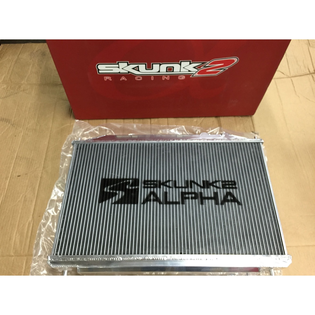 thumbnail image 2 of Skunk2 Racing Alpha Half-Size Dual Core Aluminum Radiator For Honda Civic 92-00 (EK/EG) 2 of 6