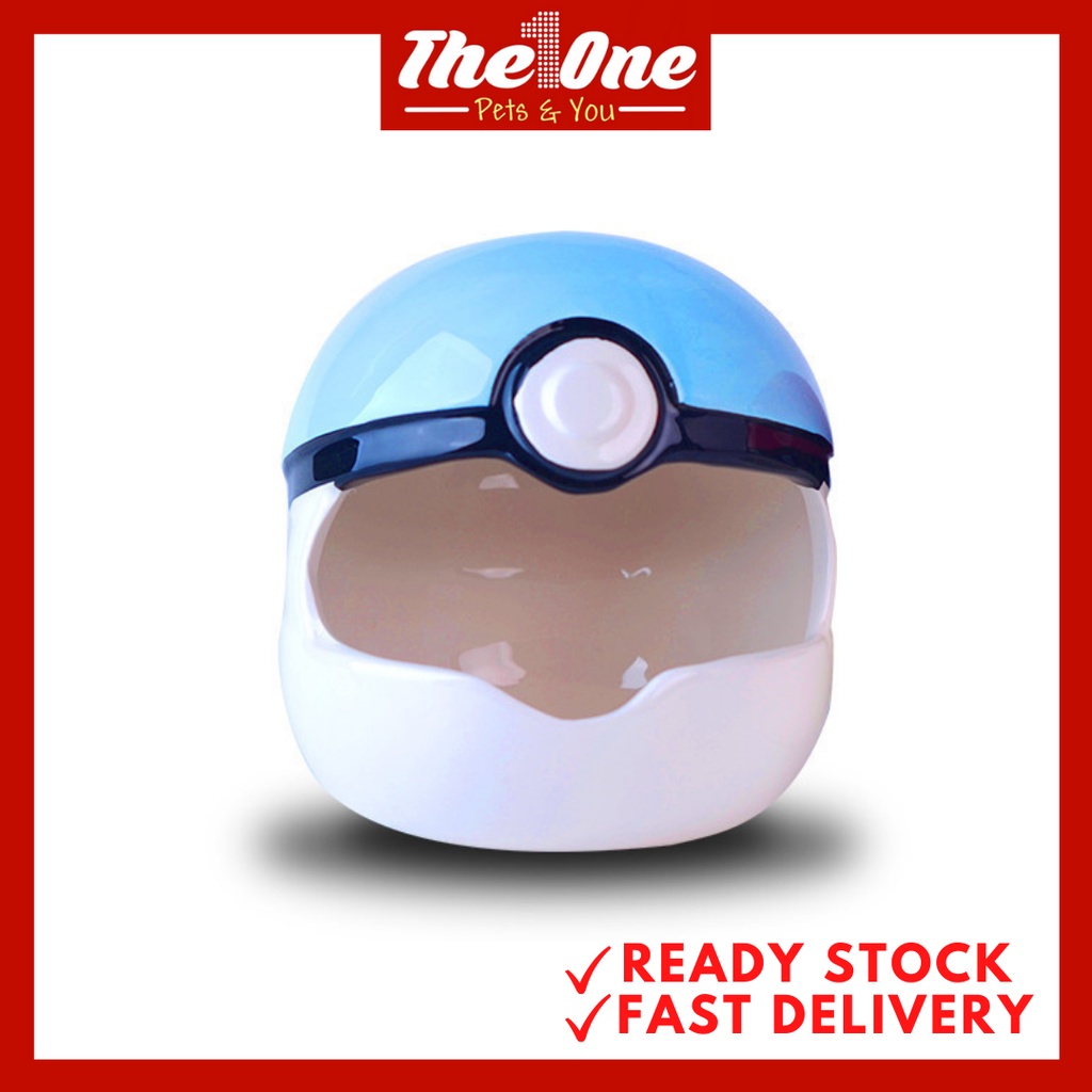 Malaysia Stock) Pokeball Ceramic Hamster Hideout Hamster House