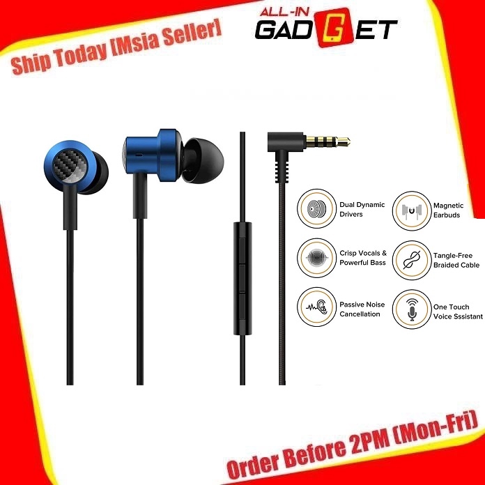 ORIGINAL IMPORTED Xiaomi Mi Dual Driver SDQEJ06WM 3.5mm Earphones