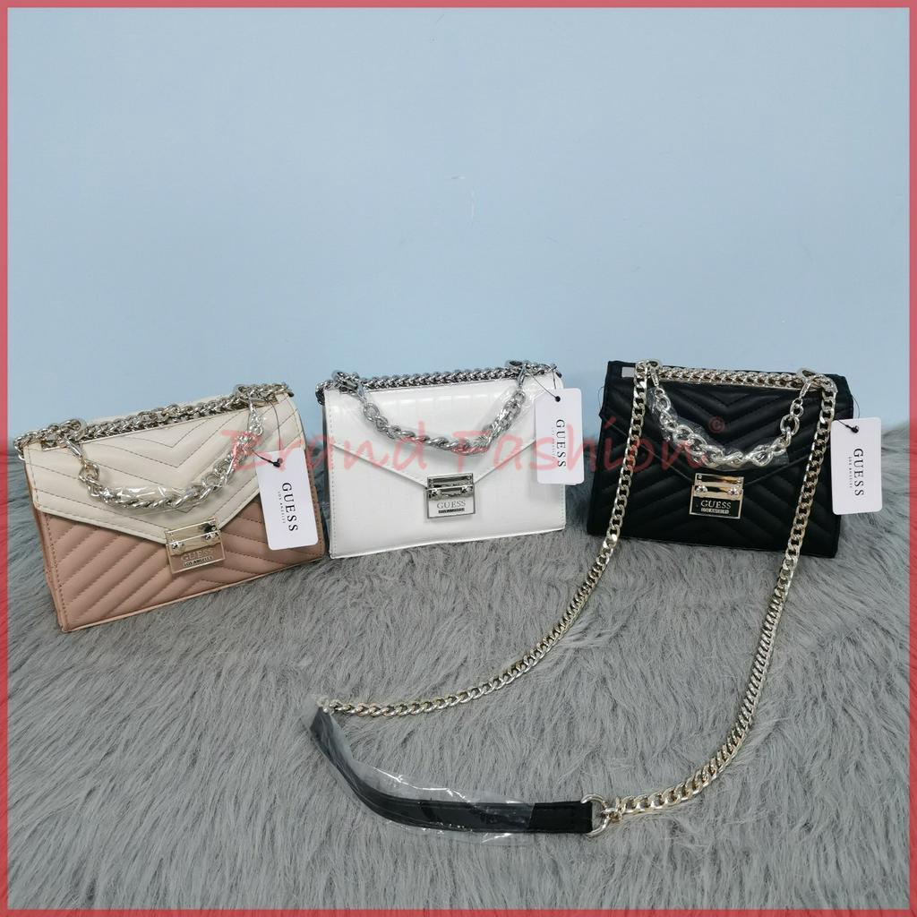 Ready Stock Guess Chain Sling Bag Women Shoulder Bag Lingge Bag Crossbody Bag Shopee Malaysia