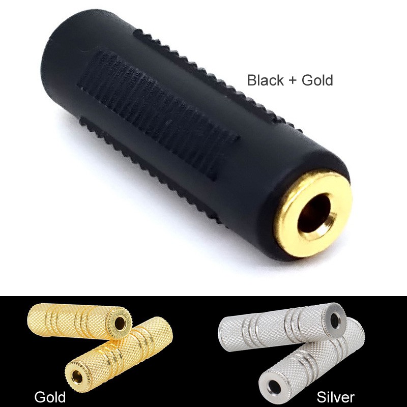 Gold plated 3.5mm TRS audio stereo female to female Jack Extension ...