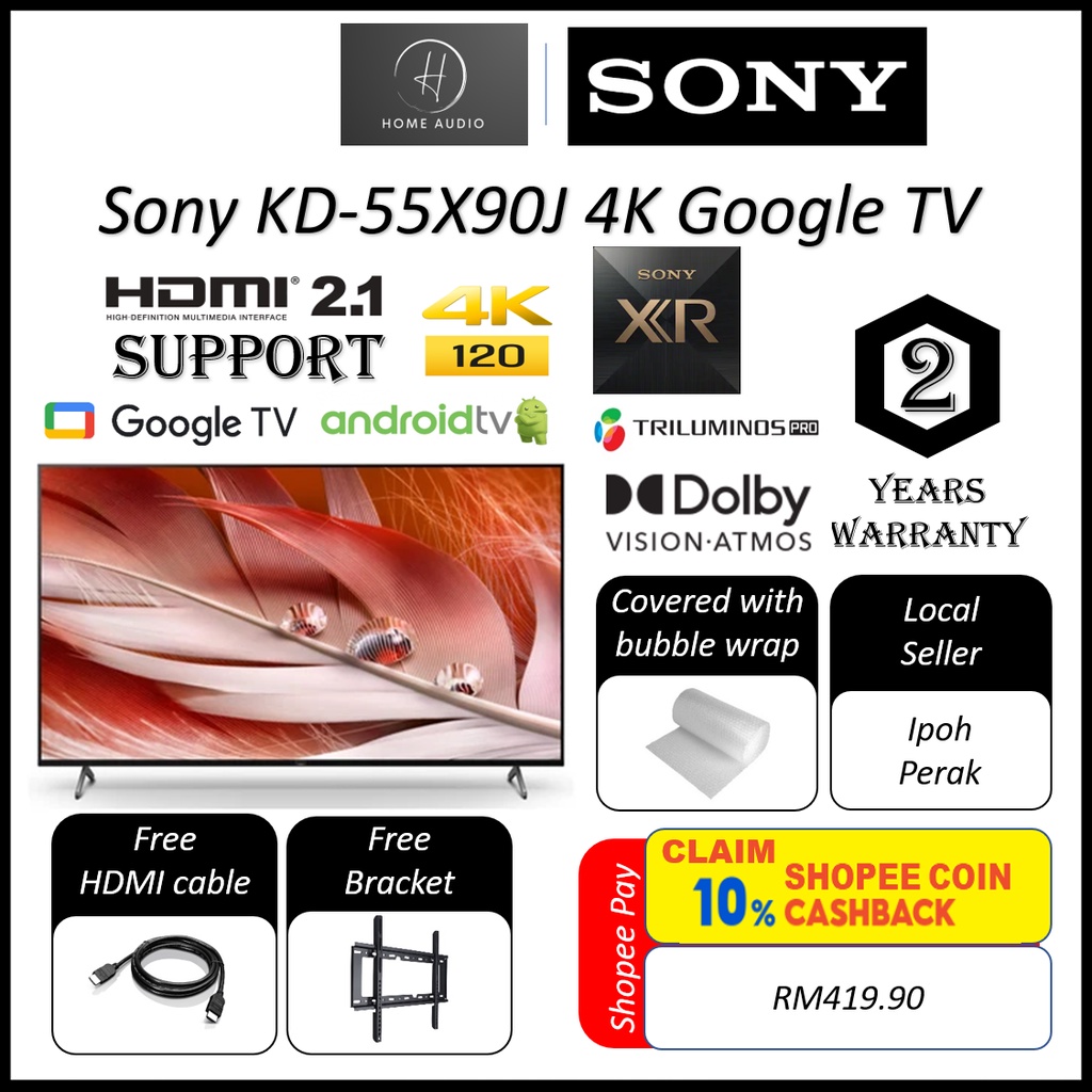 Sony 55" 4K/120fps HDR Full Array LED Google TV ( Android TV) XR