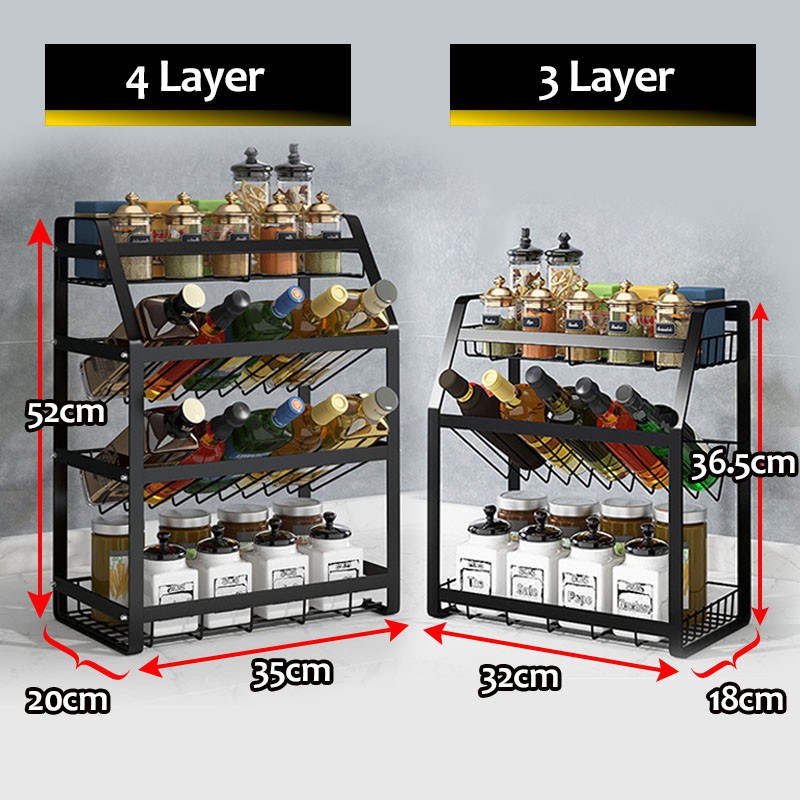 Multi-layer Kitchen Rack Stainless Steel Racks Storage Organizer Rack ...