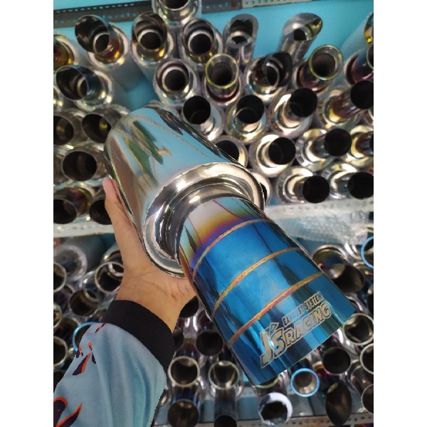 JS RACING CAR EXHAUST FULL STAINLESS STEELbiru JS Racing Muffler ...