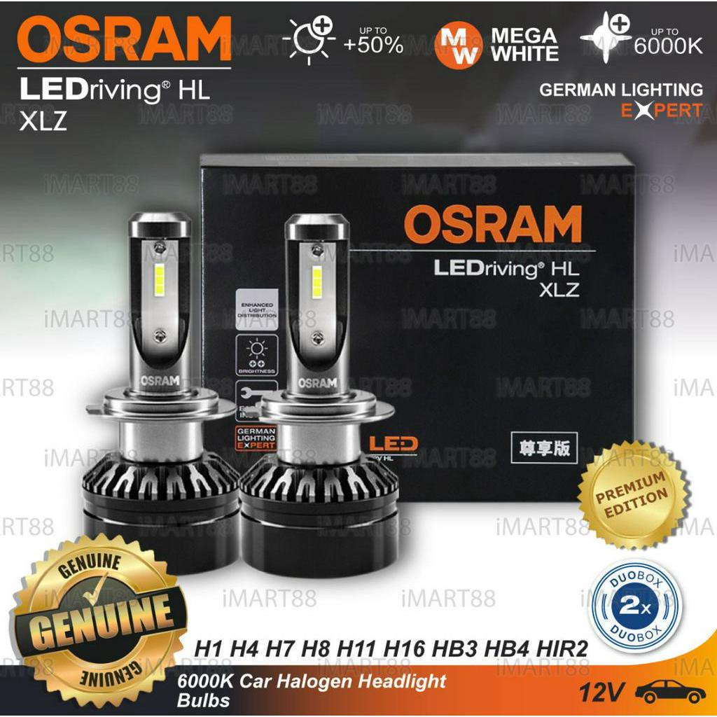 Original OSRAM XLZ Premium Edition Headlight LED Bulb Light Mentol H1 H4 H7  H8 H11 H16 HB3 HB4 HIR2 9012 9005 9006 Lampu