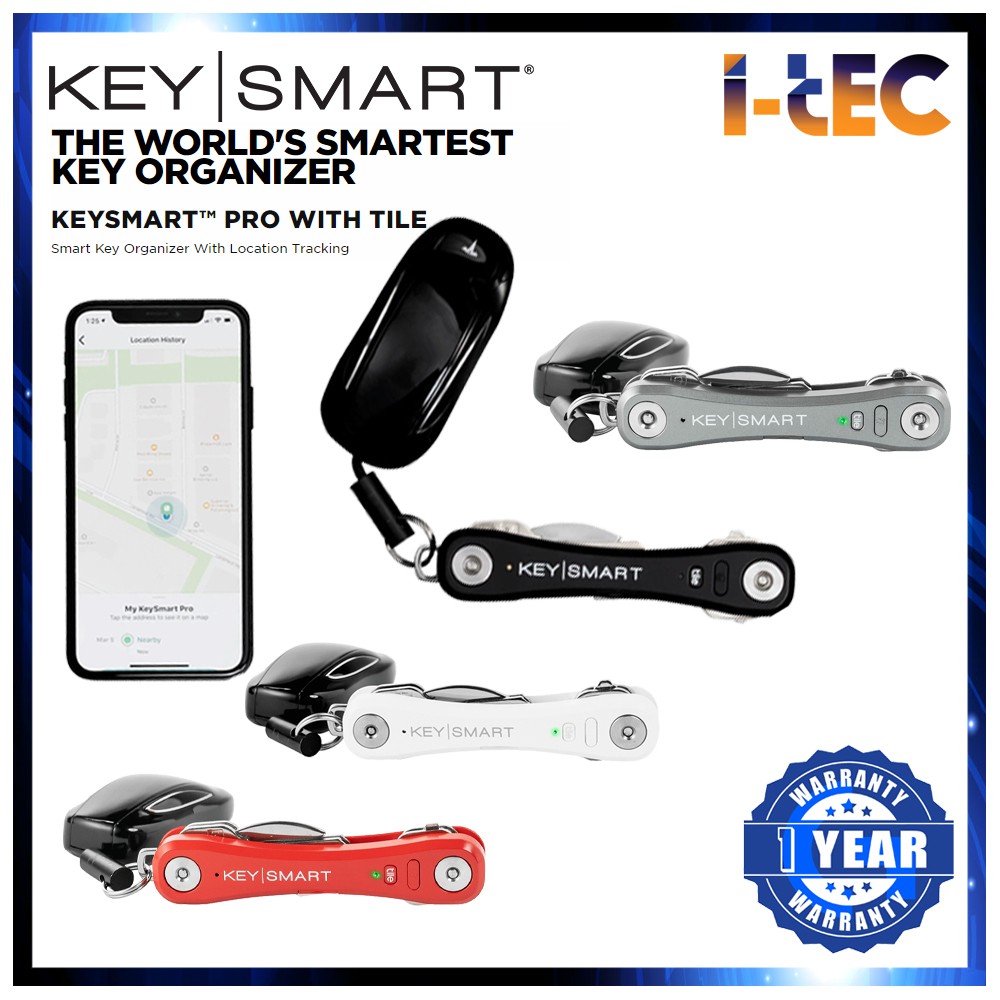 KEYSMART PRO WITH TILE Smart Key Organizer With Location Tracking ...