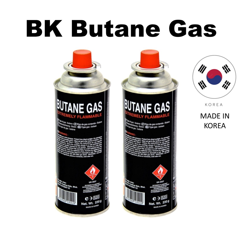BK Butane Gas (1pcs) 230g Gas Cartridge Made In Korea gas tin Gas Dapur ...