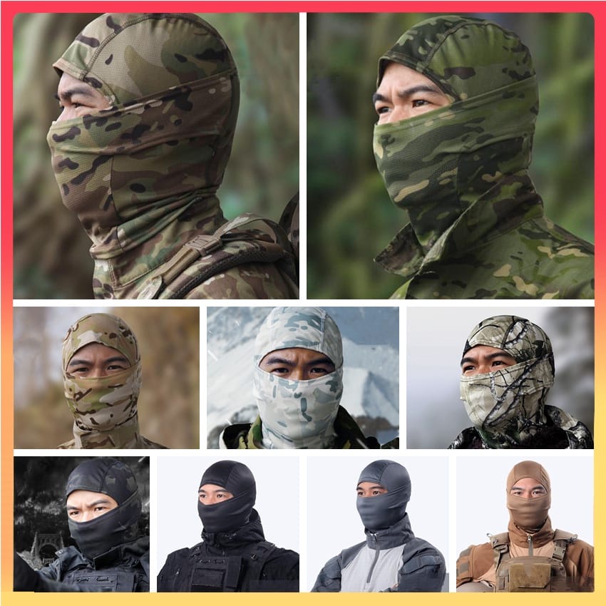 Tactical Camo Balaclava Full Face Mask Paintball Airsoft CS Neck Warmer
