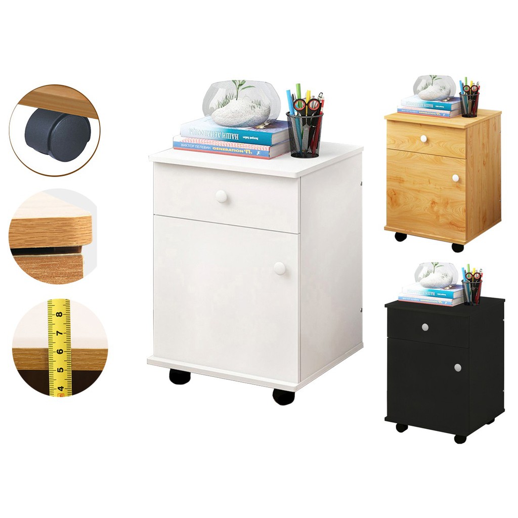 JBB Modern 2 Drawer Wooden Office File Bedroom Nightstands