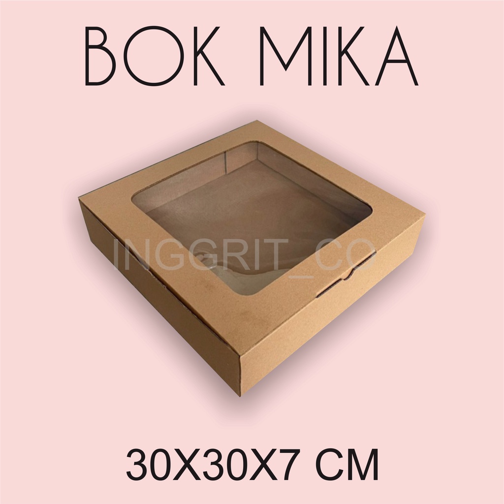 MIKA box 30x30x7 die cut cardboard, for MIKA gift box hamper | Shopee ...