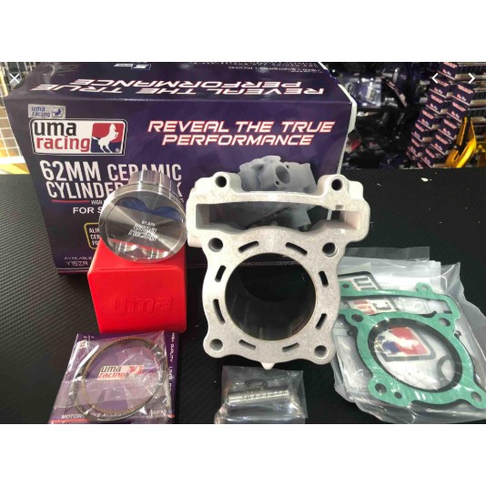 Y15ZR/LC135 UMA RACING 62MM/65MM CERAMIC BLOCK+FORGED PISTON SET(LONG ...
