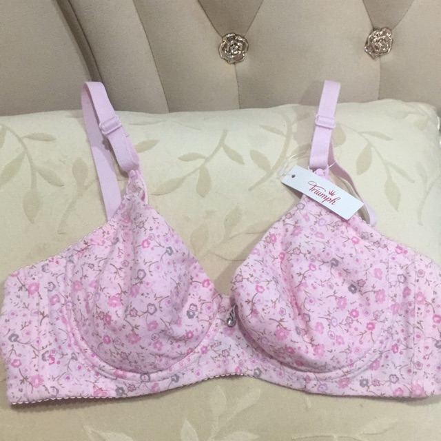 Nursing bra triumph pink bunga kecil 38 B