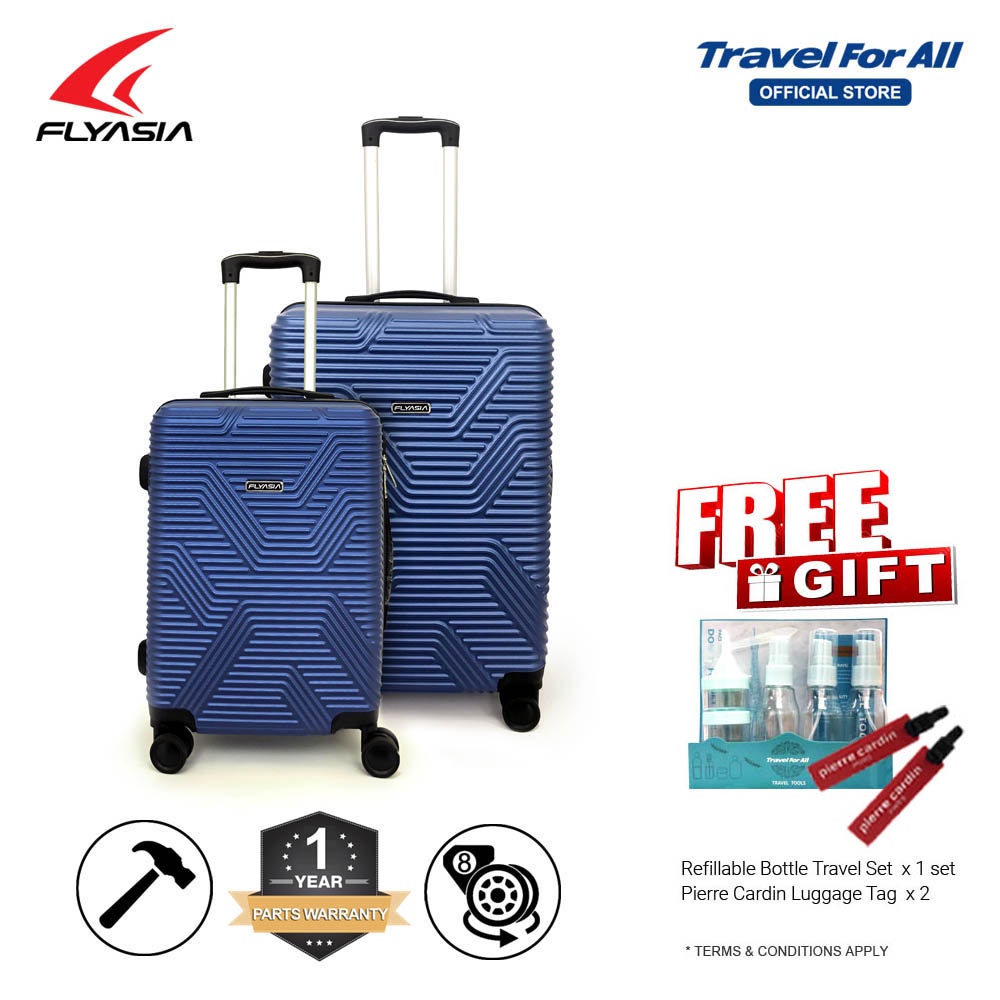FLYASIA RAZOR ABS HARD CASE LUGGAGE 2 IN 1 COMBO SET (166801) Shopee