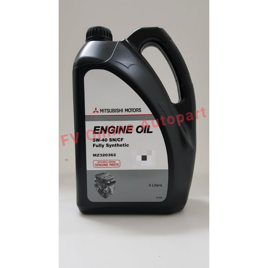 GENUINE MITSUBISHI - 5W40 FULLY SYNTHETIC ENGINE OIL (4L) SN/CF (M ...