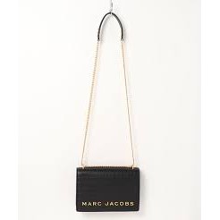 MARC JACOBS #37317 Black Leather Silver Buckle Shoulder Bag