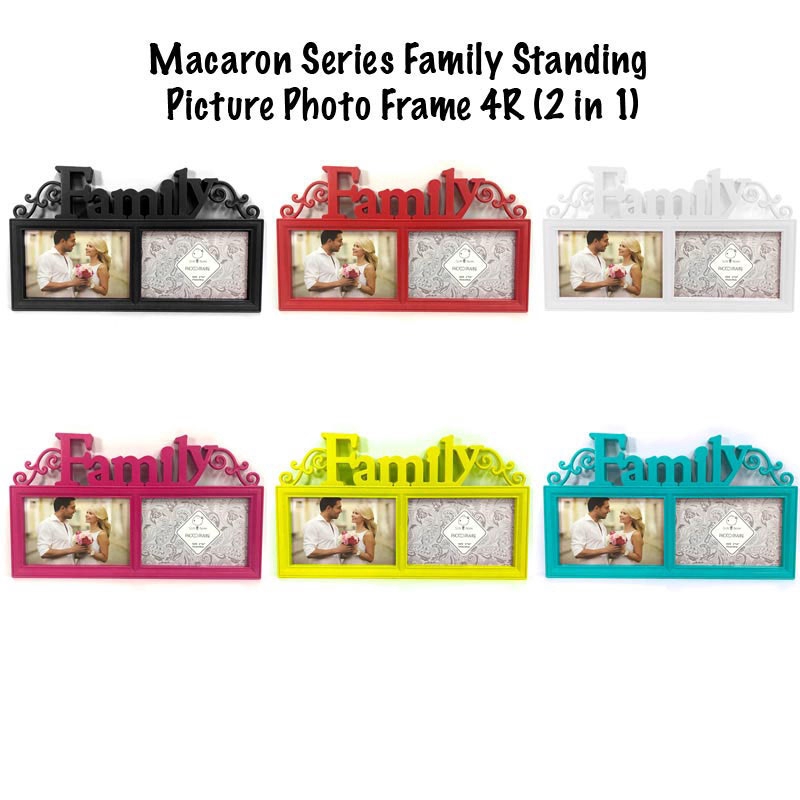 Macaron Series Family Standing Picture Photo Frame 4R (2 in 1) | Shopee ...