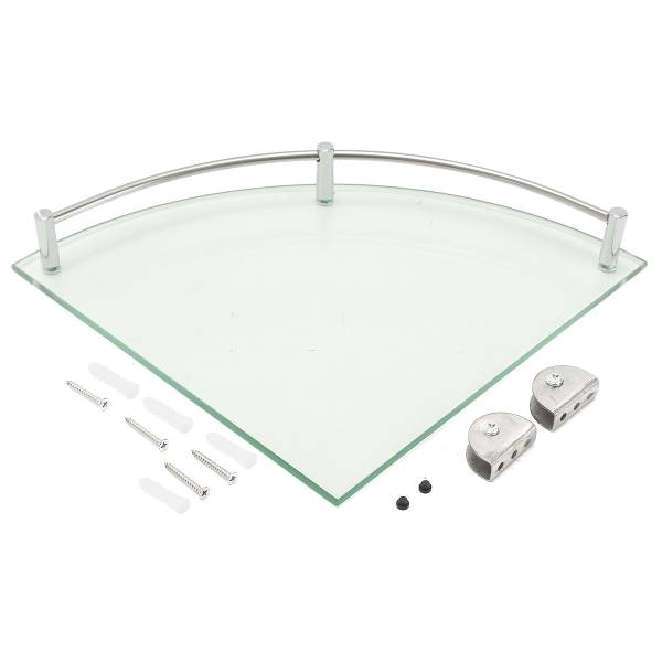 Triangular Wall Mount Corner Rack Shelf Holder 25cm Organizer Storage