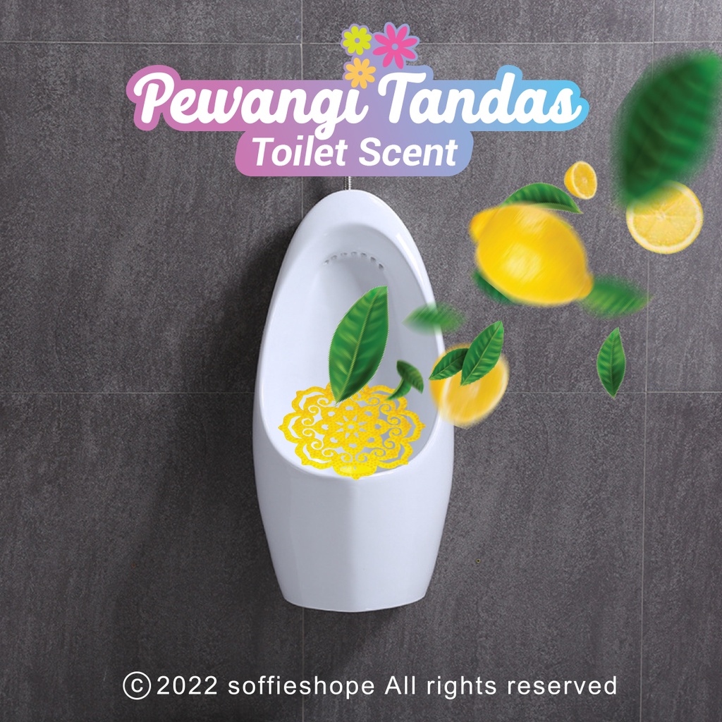 Toilet Gel Scent Pewangi Tandas Flower Urinal Screen Deodorizer Eliminates Urine Odor Freshener 