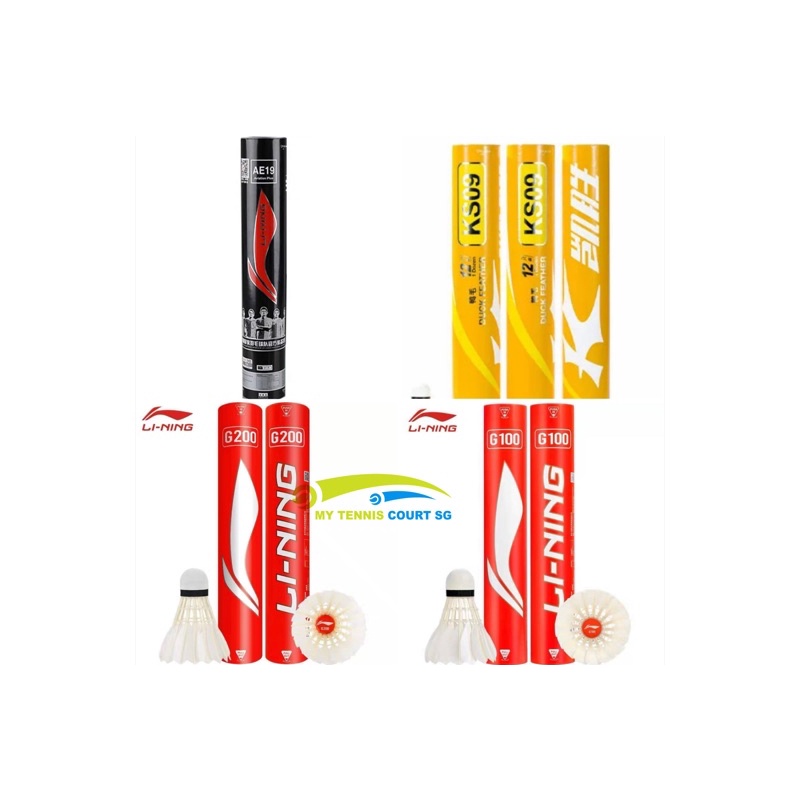 LiNing Kason Badminton Goose Duck Feather Shuttlecock (1 Tube
