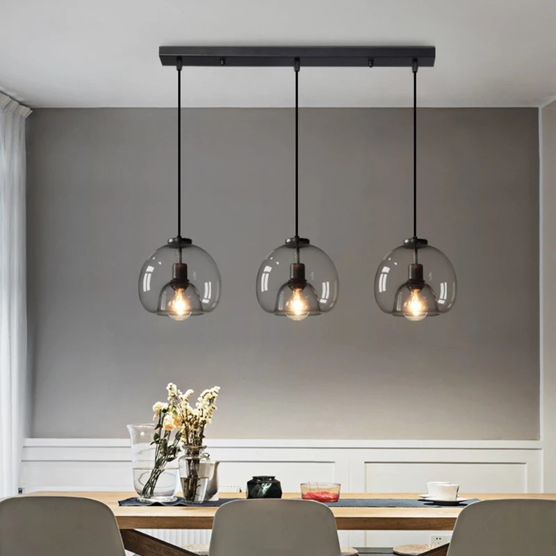 AIMI 25cm Glass Pendant Light Kitchen Droplights Ceiling Light Bar ...