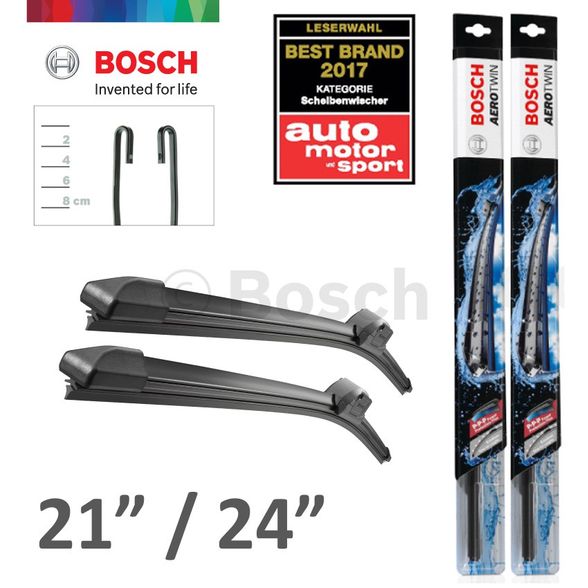 Bosch Aerotwin Plus Wiper Blades Front Left/Right Set Of 2 Size 21 ...