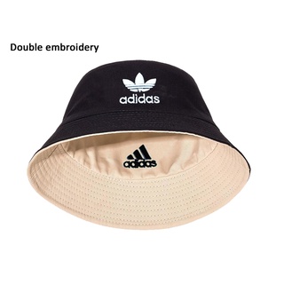 👍High Quality Adidas Bucket Hat Men Women Fisherman Topi Double Side Wear  Outdoors Fishing Travel Unisex Hats