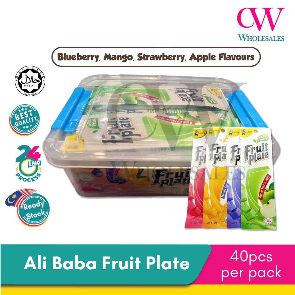 Ali Baba Fruit Plate Konjac Jelly Apple + Strawberry/Grape + Laci