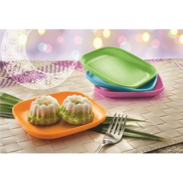 Mini Snack plate tupperware (2 pcs) Shopee Malaysia
