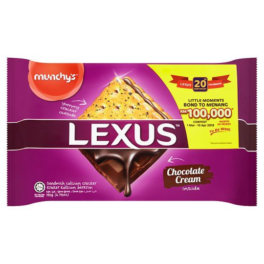 Munchys Lexus Chocolate Cream Sandwich Calcium Cracker 190g Shopee Malaysia