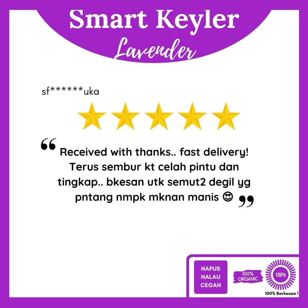 Smart Keyler Spray Serangga Organik Bauan Lavender (Spray 1000ml ...