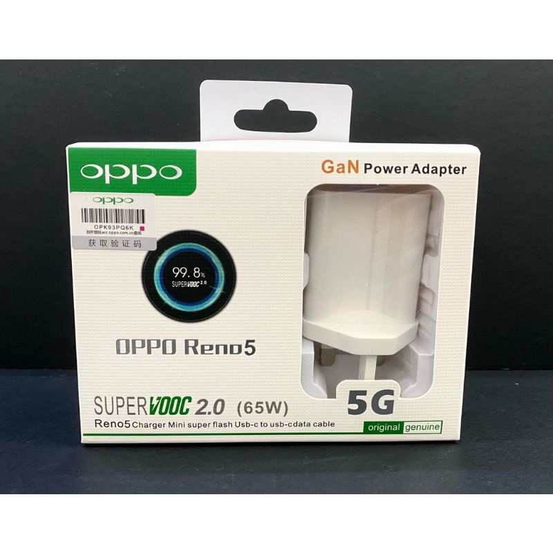 Oppo Reno 65W Super VOOC Flash Charger Adapter 1set | Shopee Malaysia
