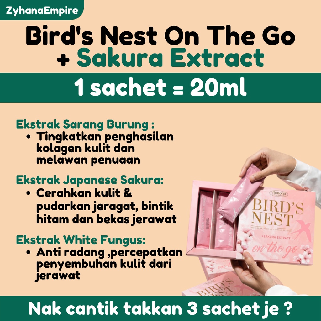 HALAL Bird Nest Anti Aging Acne Dull Skin Supplement Bird Nest Drink