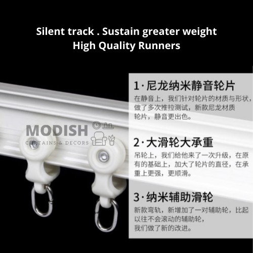 T03 - Curtain rail curtain track curtain rod langsir railing bendable ...