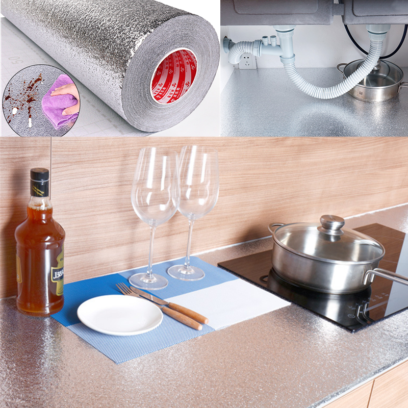 Kitchen Oil Proof Stickers Wallpaper High Temperature Resistant
