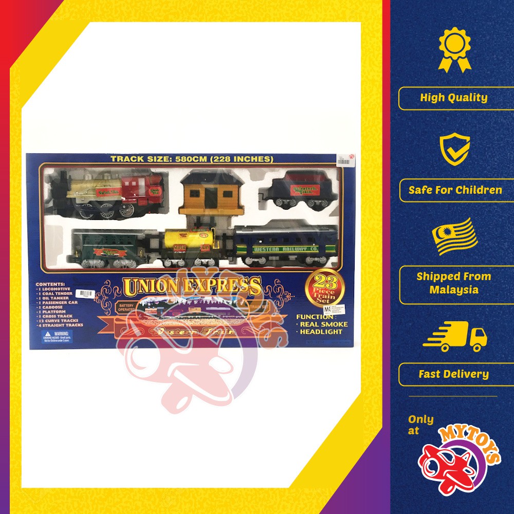 Union Express Train Set with 580cm Train Tracks Vehicle Toy Trains 23pcs for Boys MCO Special MYTOYS Shopee Malaysia