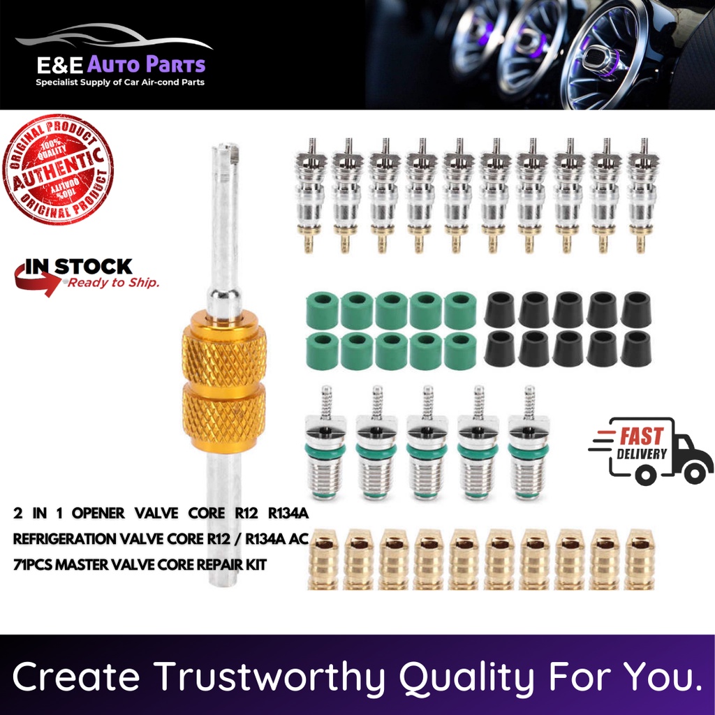 2 IN 1 OPENER VALVE CORE R12 R134A REFRIGERATION VALVE CORE R12 / R134A